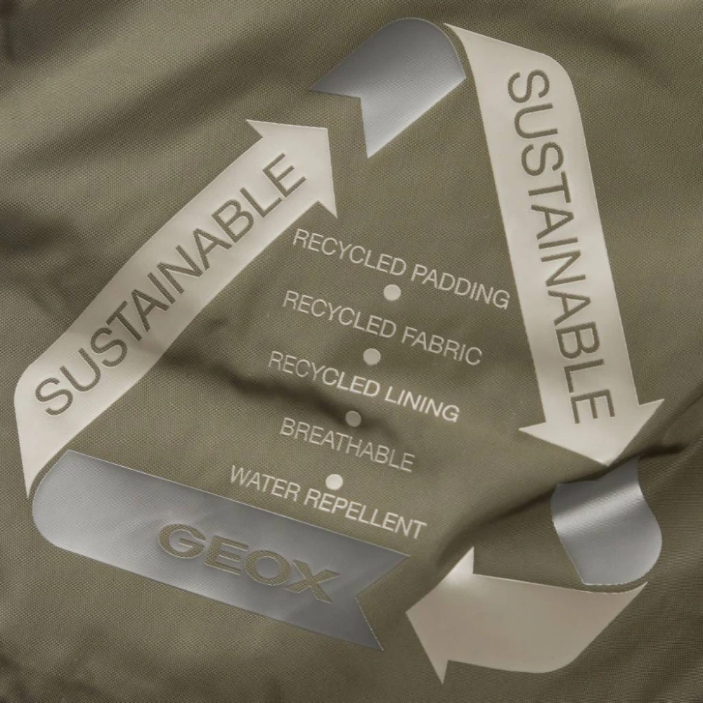 Geox Down Parka Jacket Green Heren