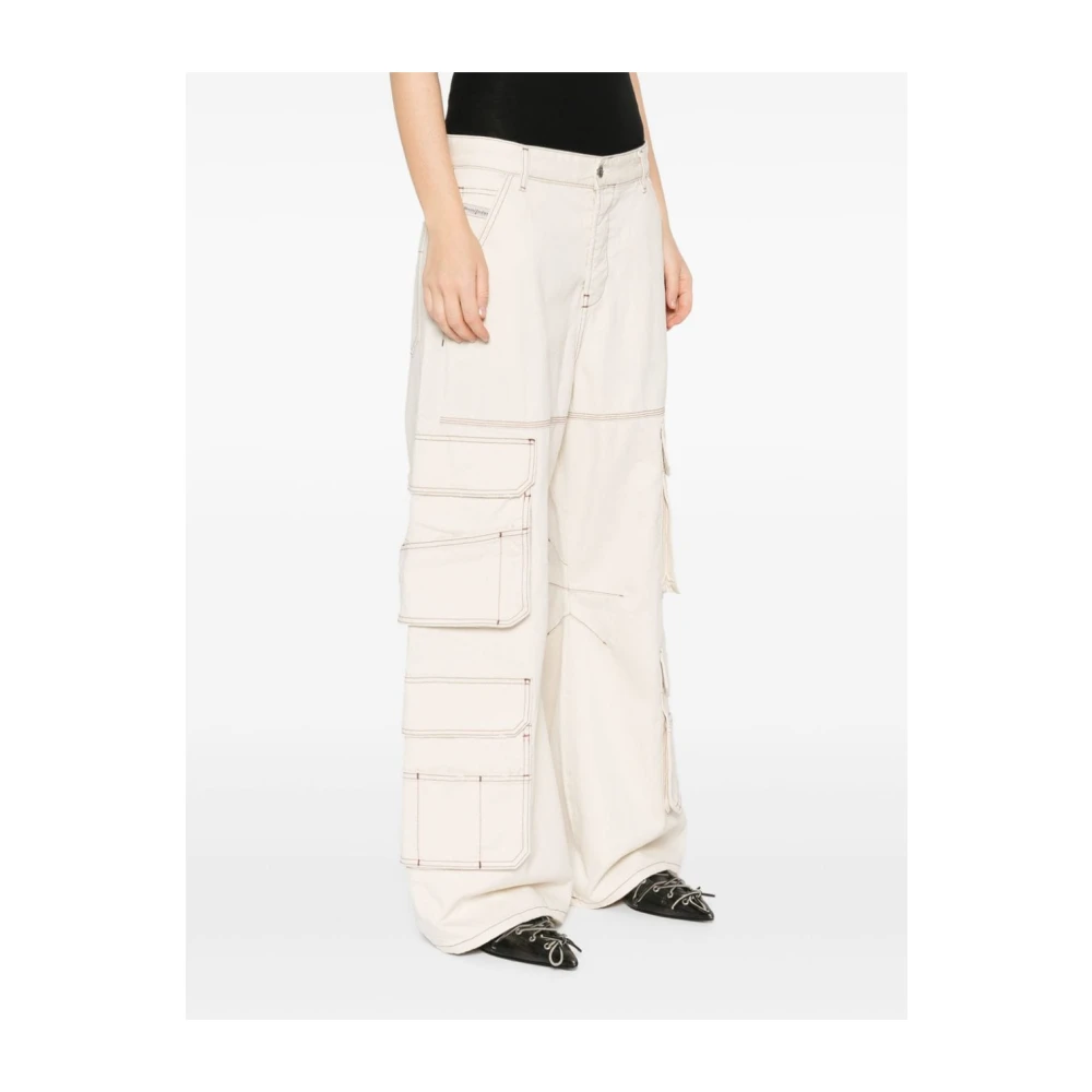 Diesel Cargo Broek in Groen D-Sire Stijl White Dames