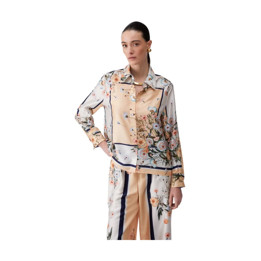 Liu Jo Kvinno Multicolor Blusar & Skjortor Dam, S, Printed Twill Shirt