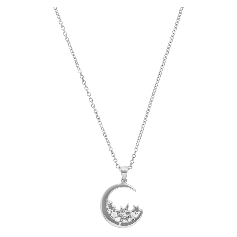 Olivia Burton Celestial Cluster Moon Necklace - Female - Necklaces - White - One Size - Accessories