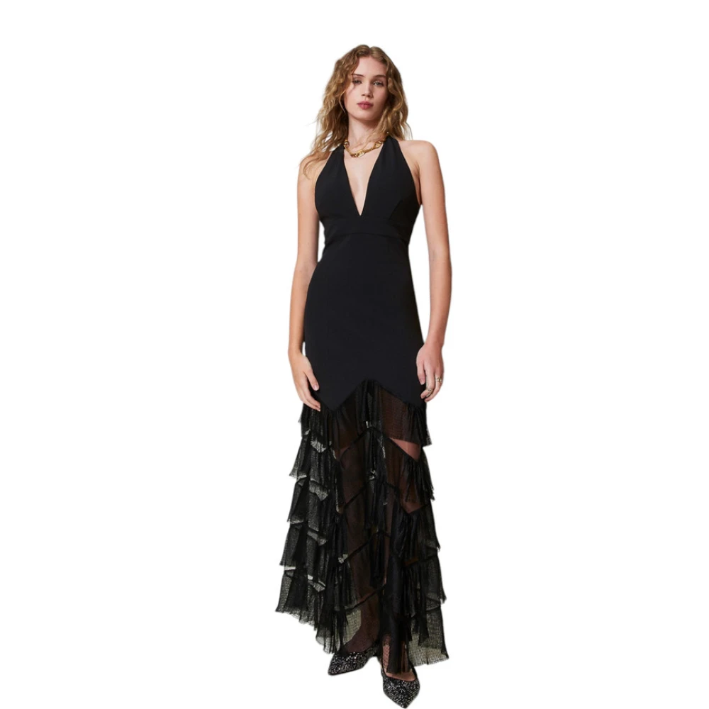 Twinset Lange Jurk Black Dames