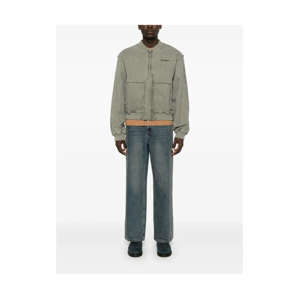 Represent Olijfgroen Katoenen Baseball Jack Green Heren