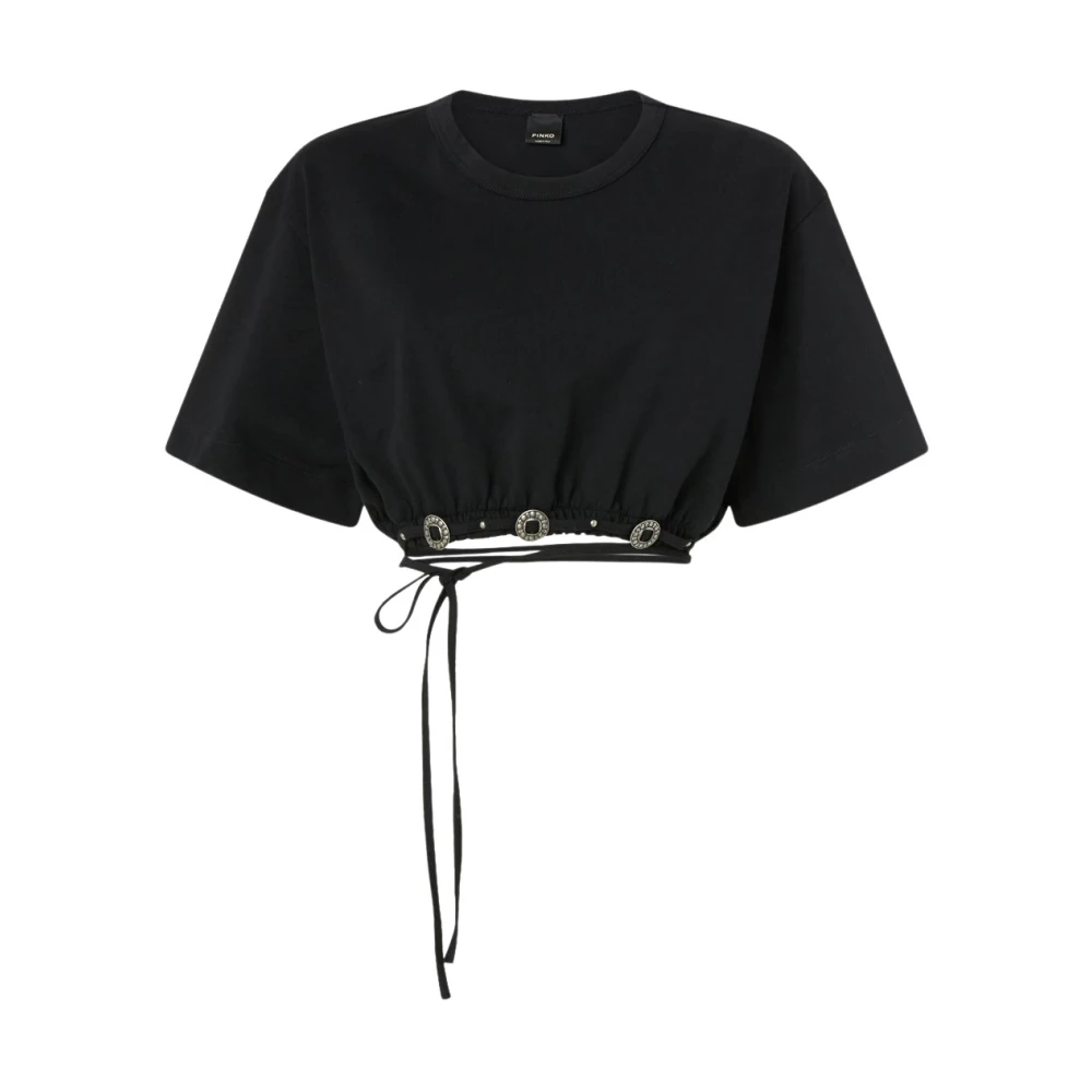 Pinko Women's Black T-Shirts, L, Ariano T-Shirt
