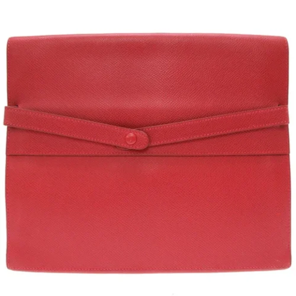 Hermès Vintage Pre-owned Fabric clutches Red Dames