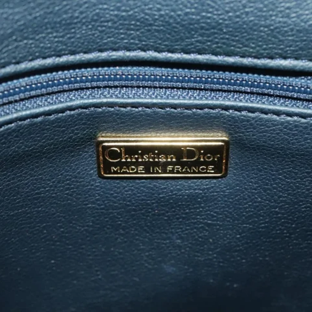 Dior Vintage Pre-owned Leather dior-bags Blue Dames