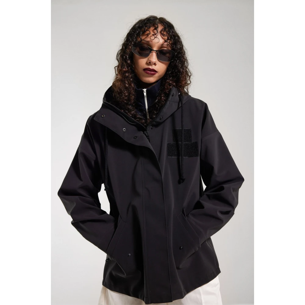 Stutterheim Matte Regenjas met Elegante Silhouet Black Dames