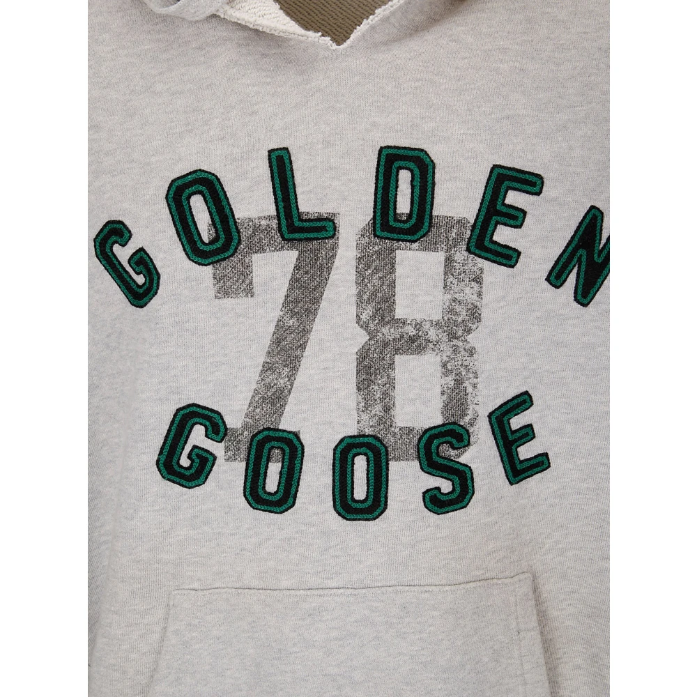 Golden Goose Melange Black Journey Hoodie Gray Dames