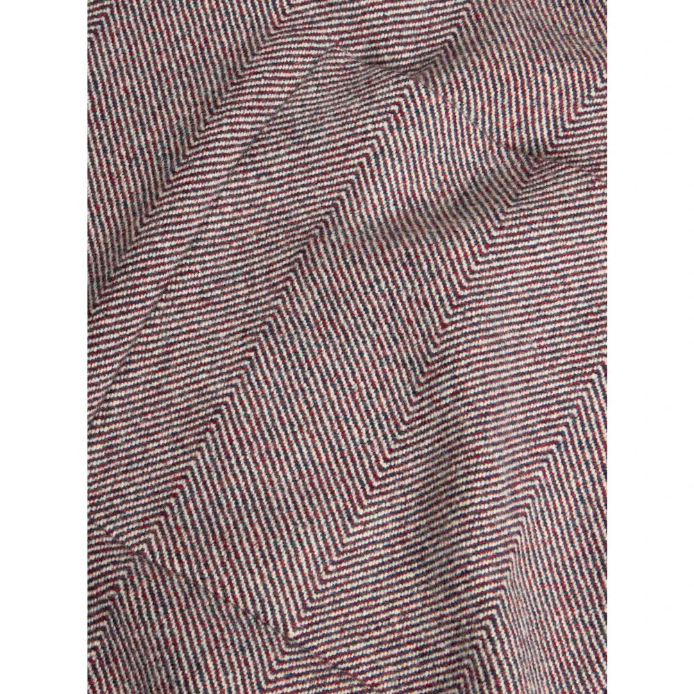 ETRO Roze Chevron Patroon Wollen Jas Pink Dames