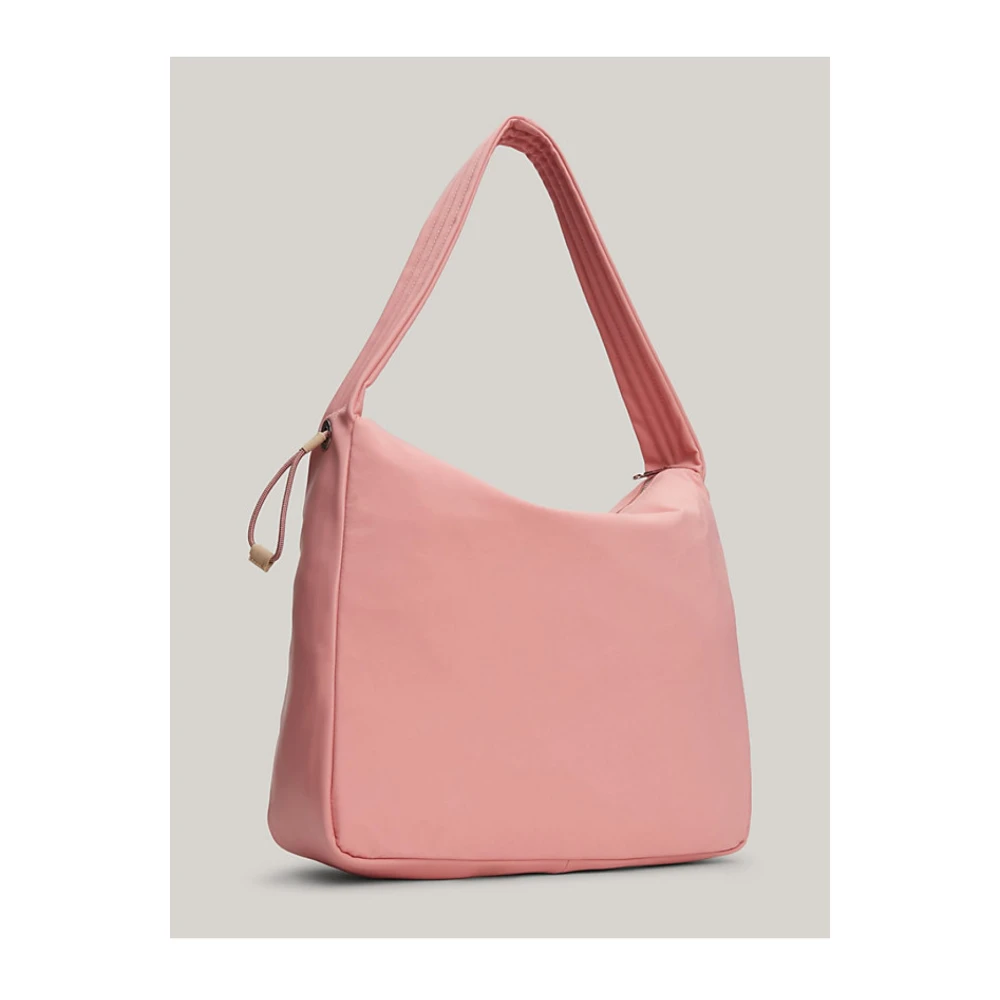 Tommy Jeans Roze Nylon Tote Tas Pink Dames