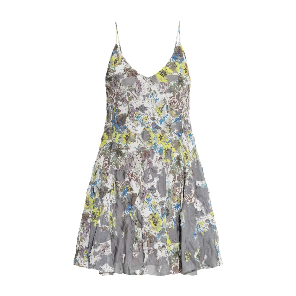Diesel Bloemenprint V-hals Jurk Multicolor Dames
