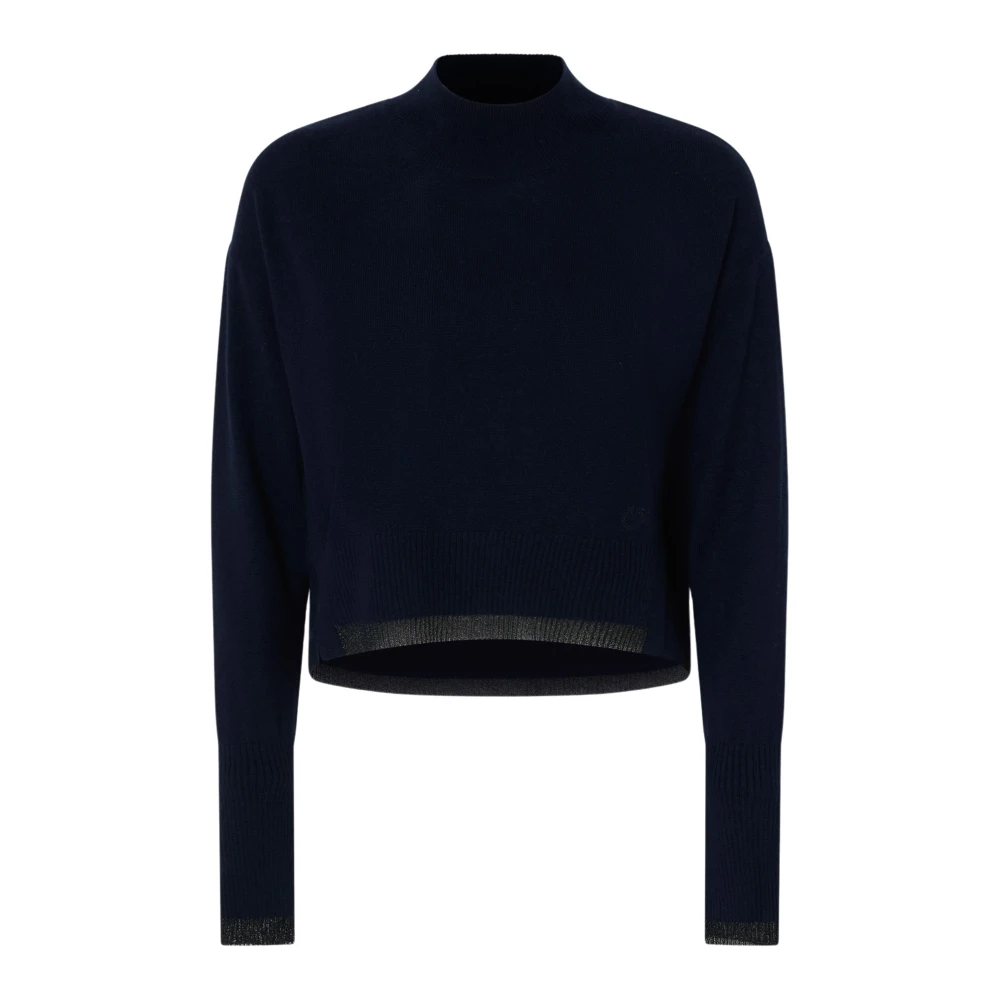 Pinko Kasjmier Lurex Trui Blue Dames