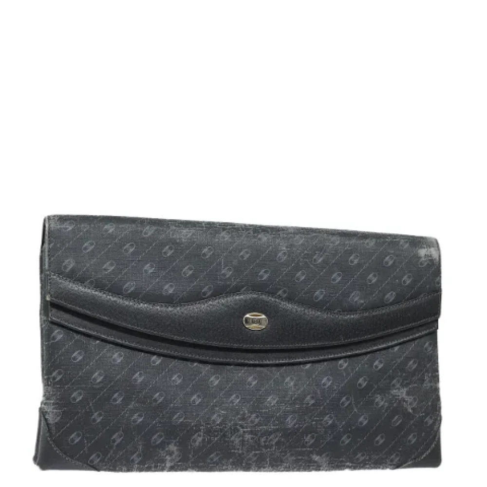 Gucci Vintage Pre-owned Leather clutches Black Dames