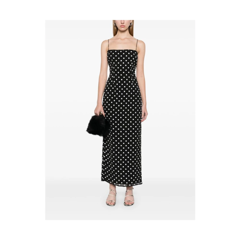Rotate Birger Christensen Zwarte Chiffon Pailletten Jurk Black Dames