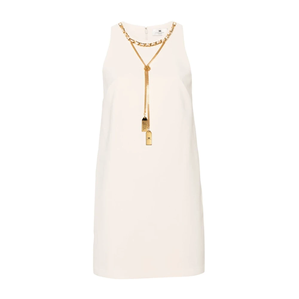 Elisabetta Franchi Witte Jurk Aw24 Damesmode White Dames