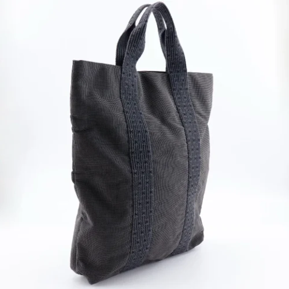 Hermès Vintage Pre-owned Canvas handbags Gray Dames