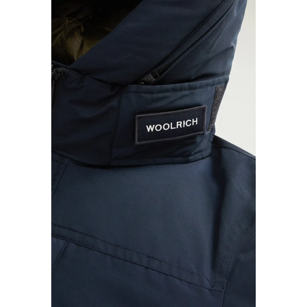 Woolrich Blauwe Bomberjack Melton Style Blue Heren