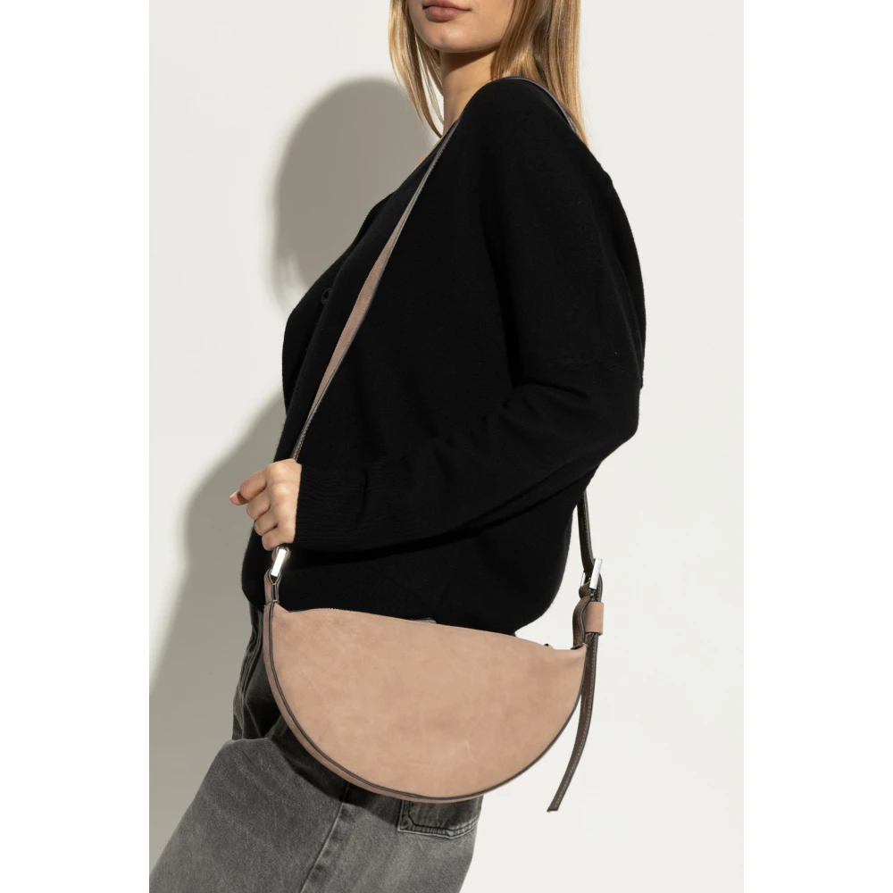 AllSaints Schoudertas Half Maan Beige Dames