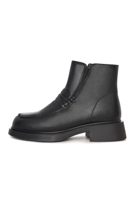 Sculpted Zip Loafer Boot