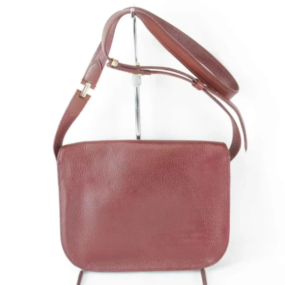 Cartier Vintage Pre-owned Leather shoulder-bags Red Dames