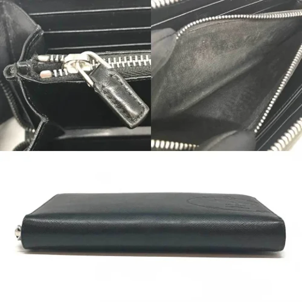 Prada Vintage Pre-owned Leather wallets Black Dames