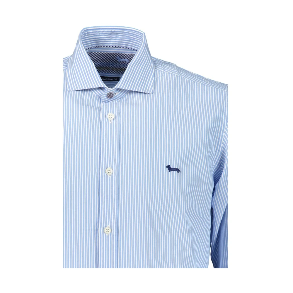 Harmont & Blaine Elegant lichtblauw gestreept katoenen overhemd Blue Heren