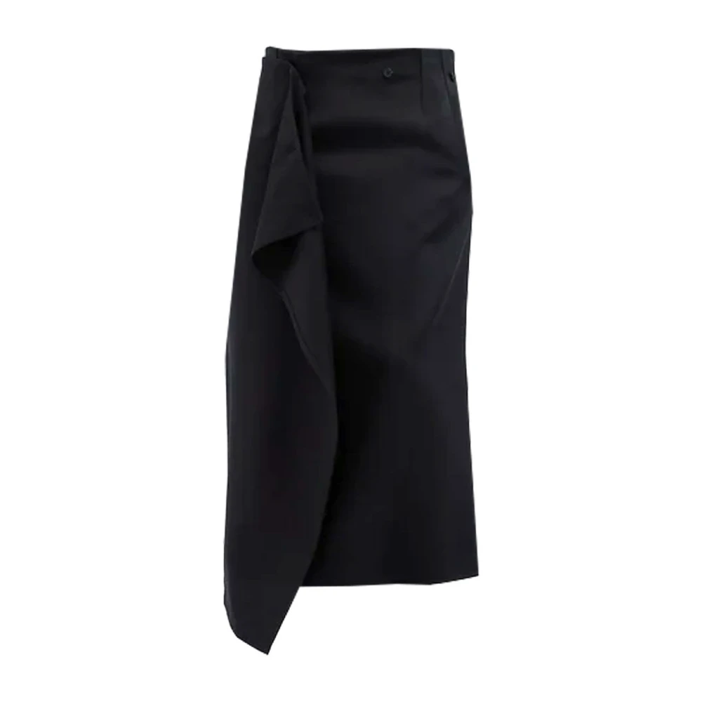 Carven Black Midi Skirts, Female, S, Sk404 Lsyered Skirt