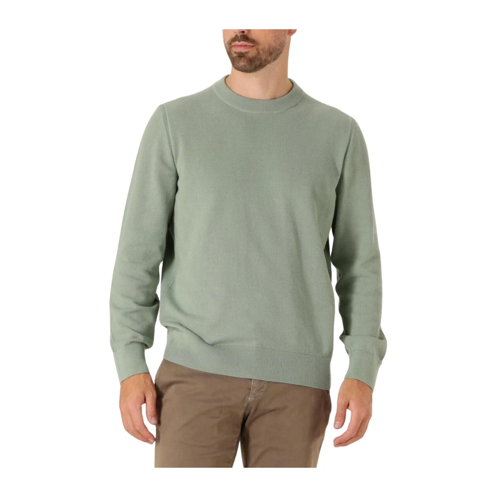 Boss Black Groene Katoenen Trui Ecaio-P Green Heren