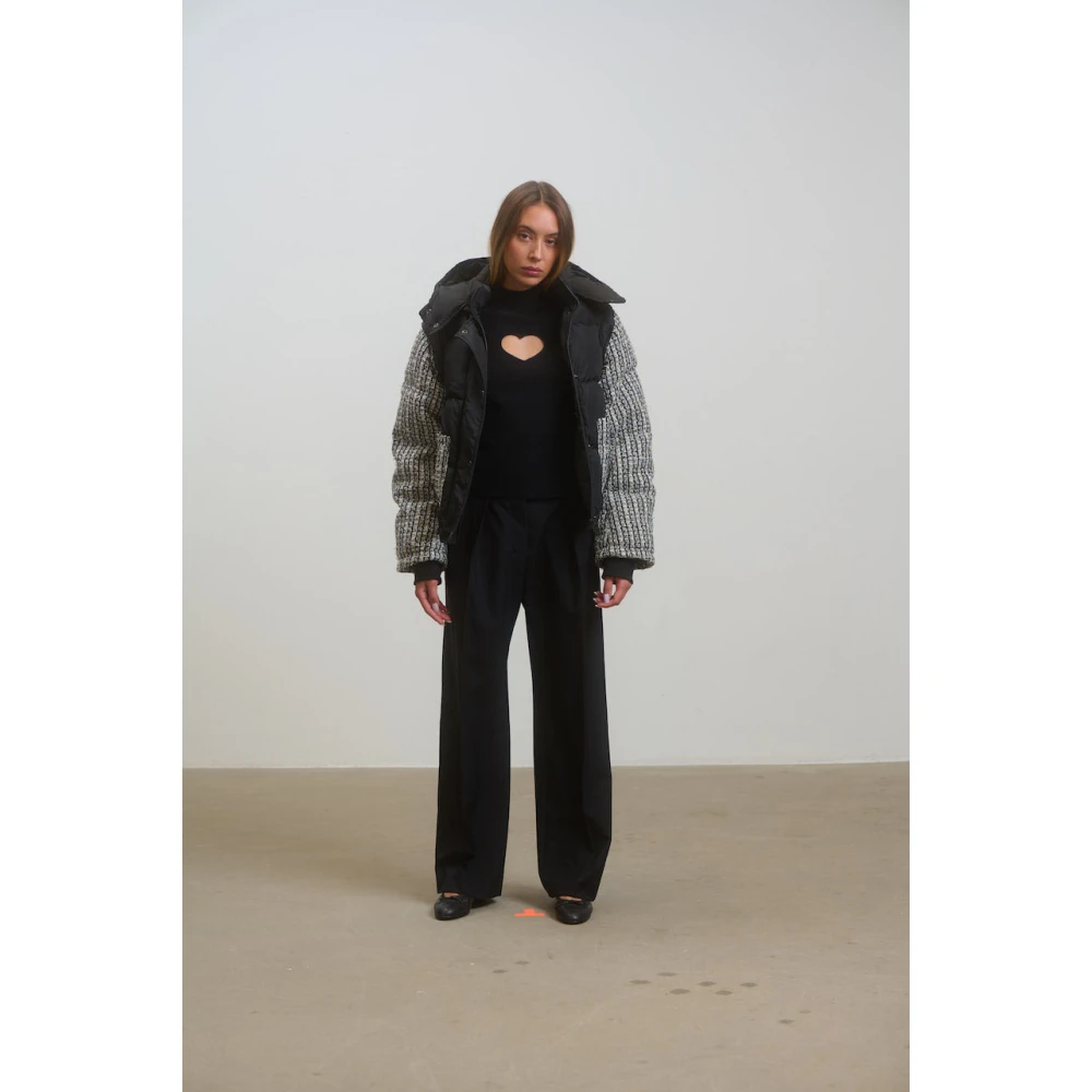 Cloeys Tweed Puffer Jack Vest Multicolor Dames