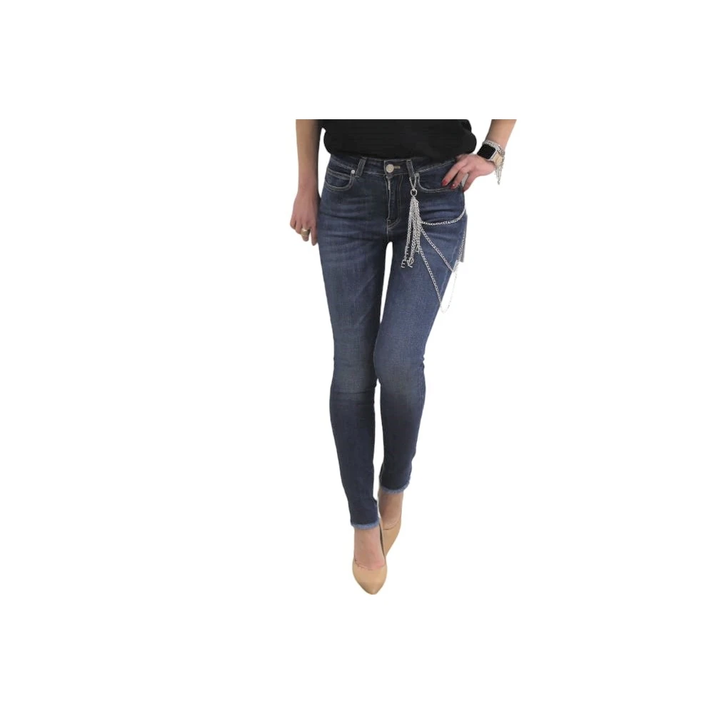 Gaëlle Paris Slim Fit Denim Jeans Blue Dames