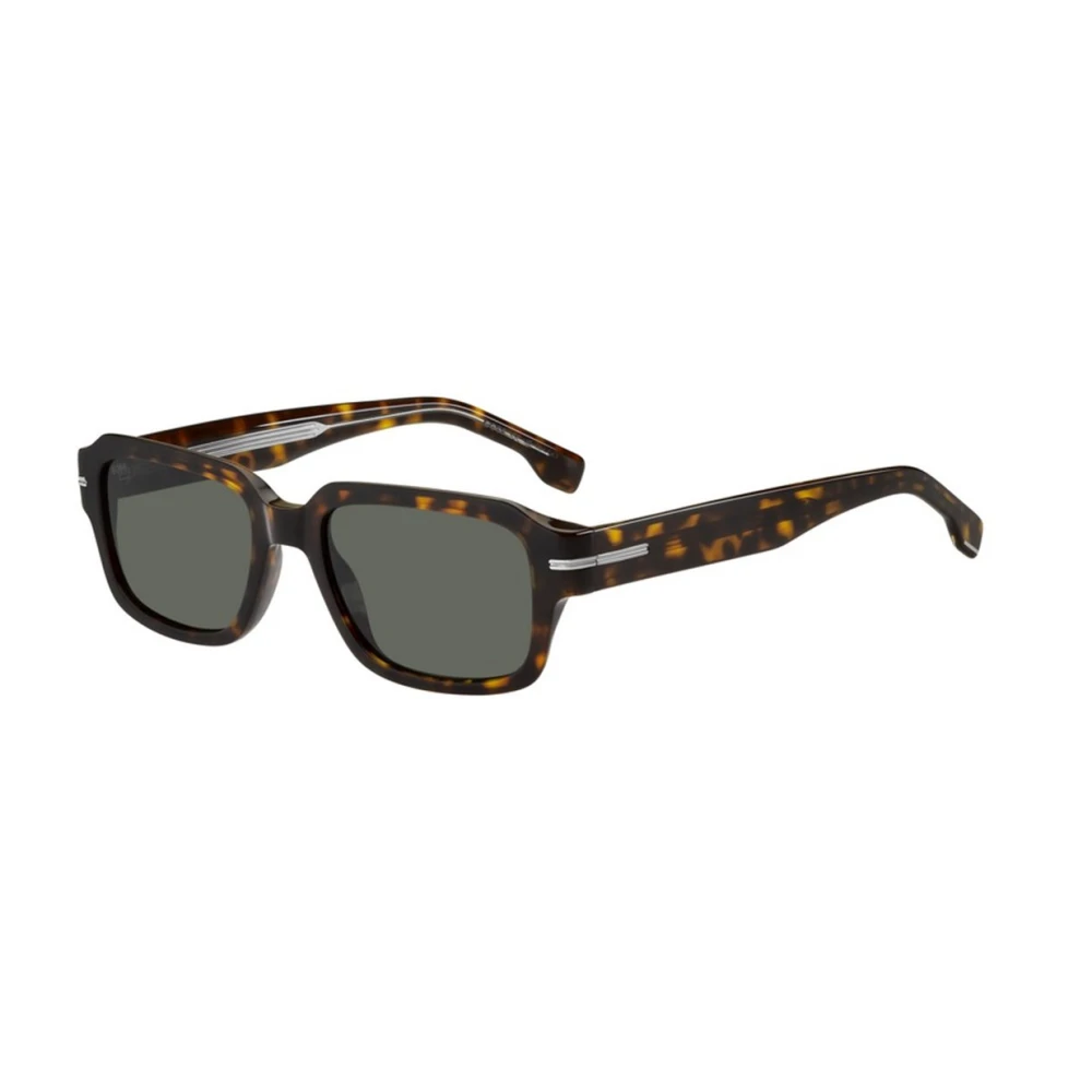 Boss 1596 S Zonnebril Havana Montuur Groene Lightgreen Antireflex Glazen Brown Unisex
