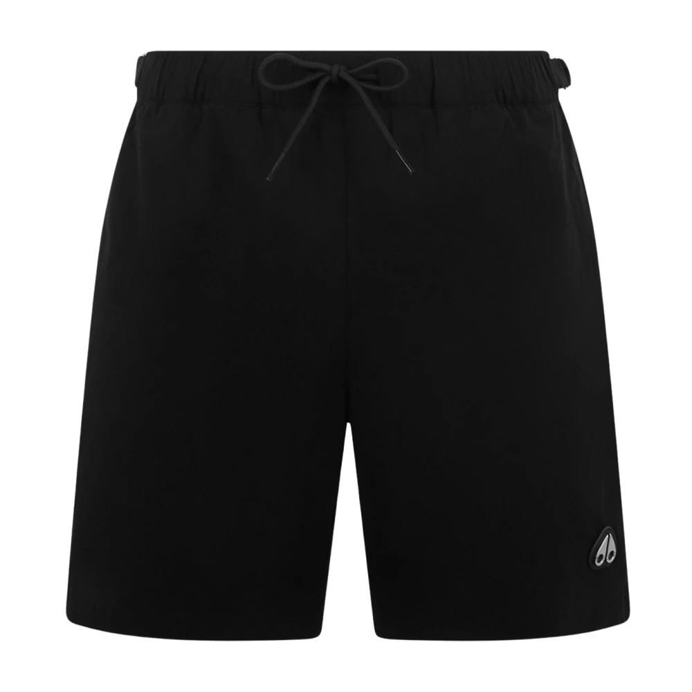 Moose Knuckles Heren Logo Zwemshorts in Zwart Black Heren