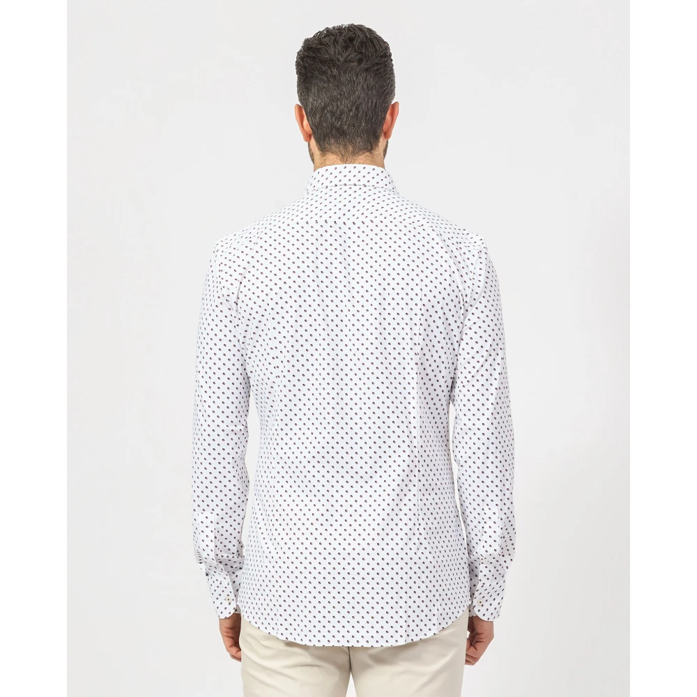 Hugo Boss Geometrisch Bedrukt Zakelijk Overhemd White Heren
