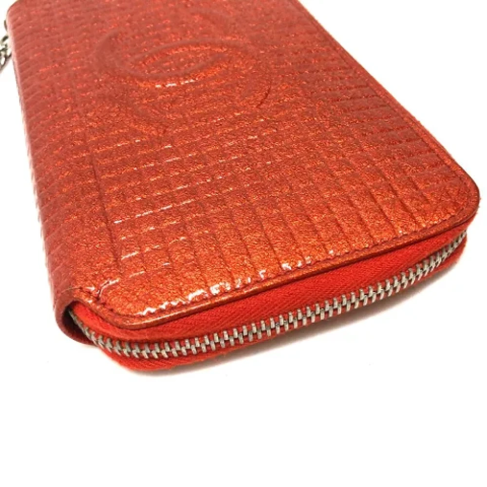 Chanel Vintage Pre-owned Leather wallets Orange Dames