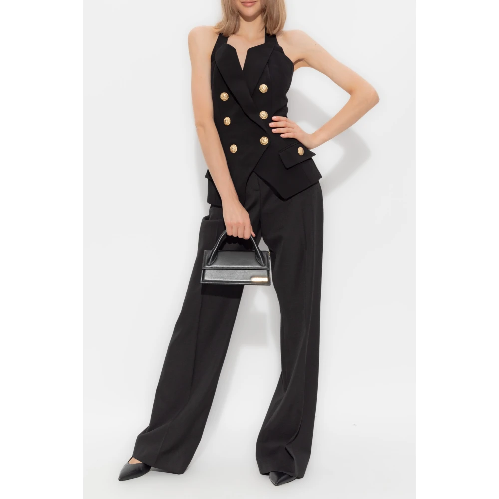 Balmain Vest met decoratieve knopen Black Dames