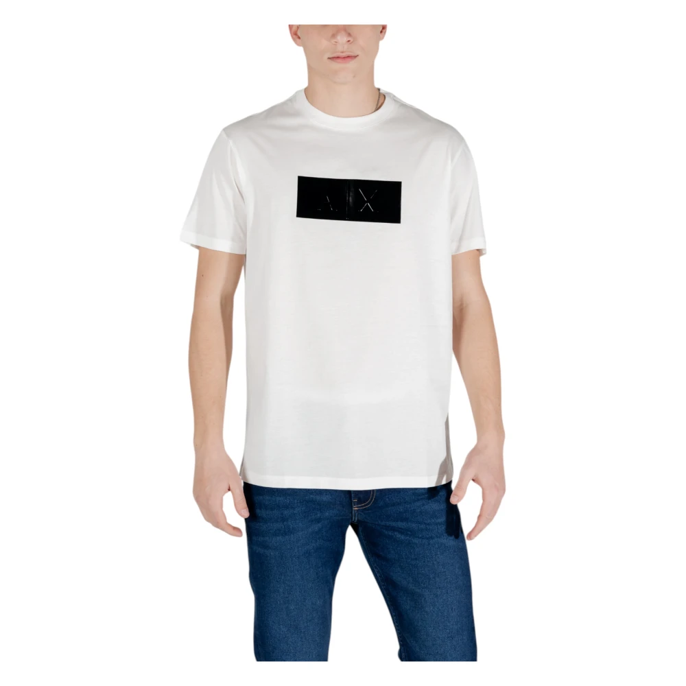 Armani Exchange Stijlvol Geprint T-Shirt van Katoen White Heren