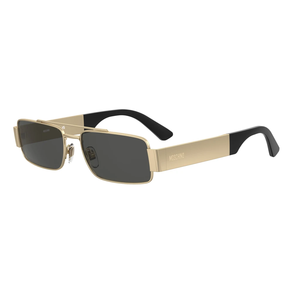 Moschino Unisex Gold/Grey Rose Sunglasses With Lenses