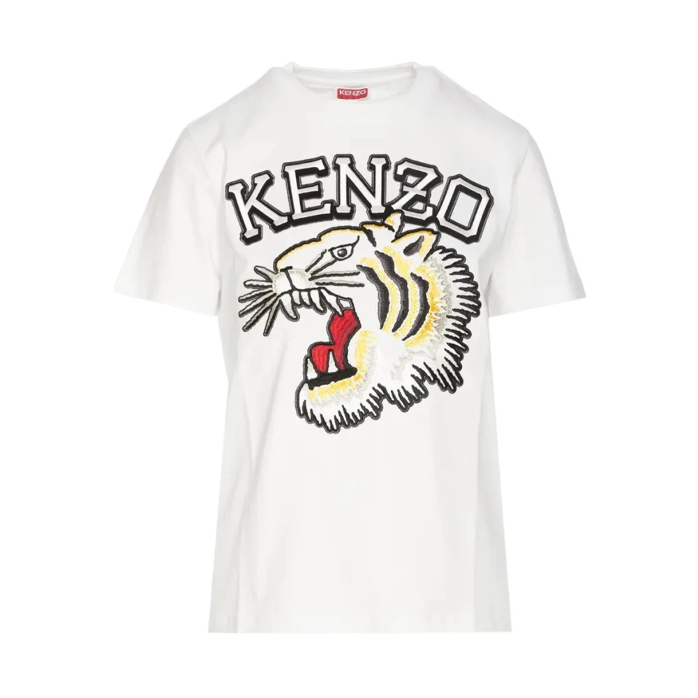 Kenzo Premium Katoenen T-shirt met Zacht Jersey White Dames