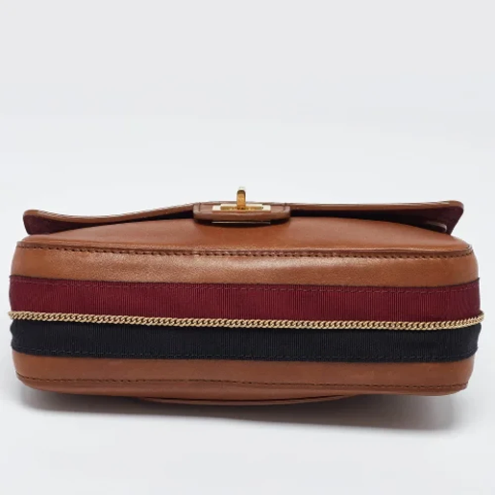 Chanel Vintage Pre-owned Leather shoulder-bags Brown Dames