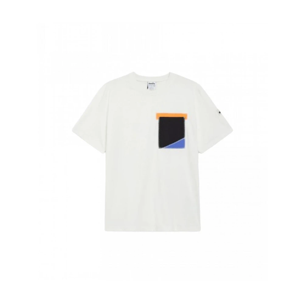Diadora Gerecyclede Katoenen Zak T-shirt White Heren