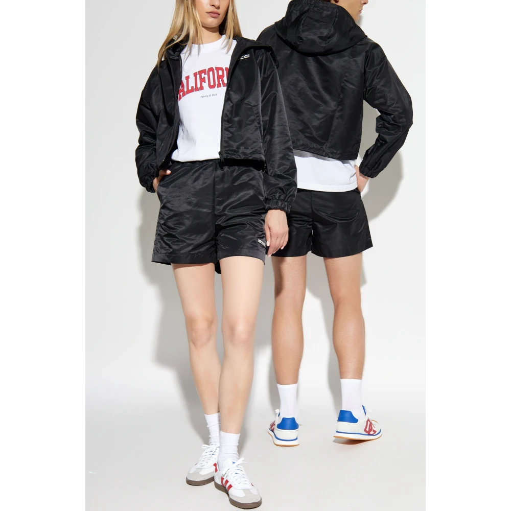 Sporty & Rich Jas met logo Black Unisex