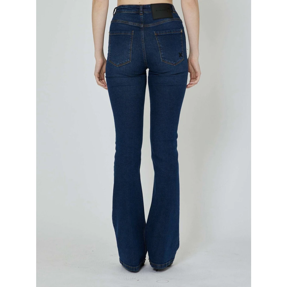 Richmond Flared Denim Jeans in Klassiek Blauw Blue Dames