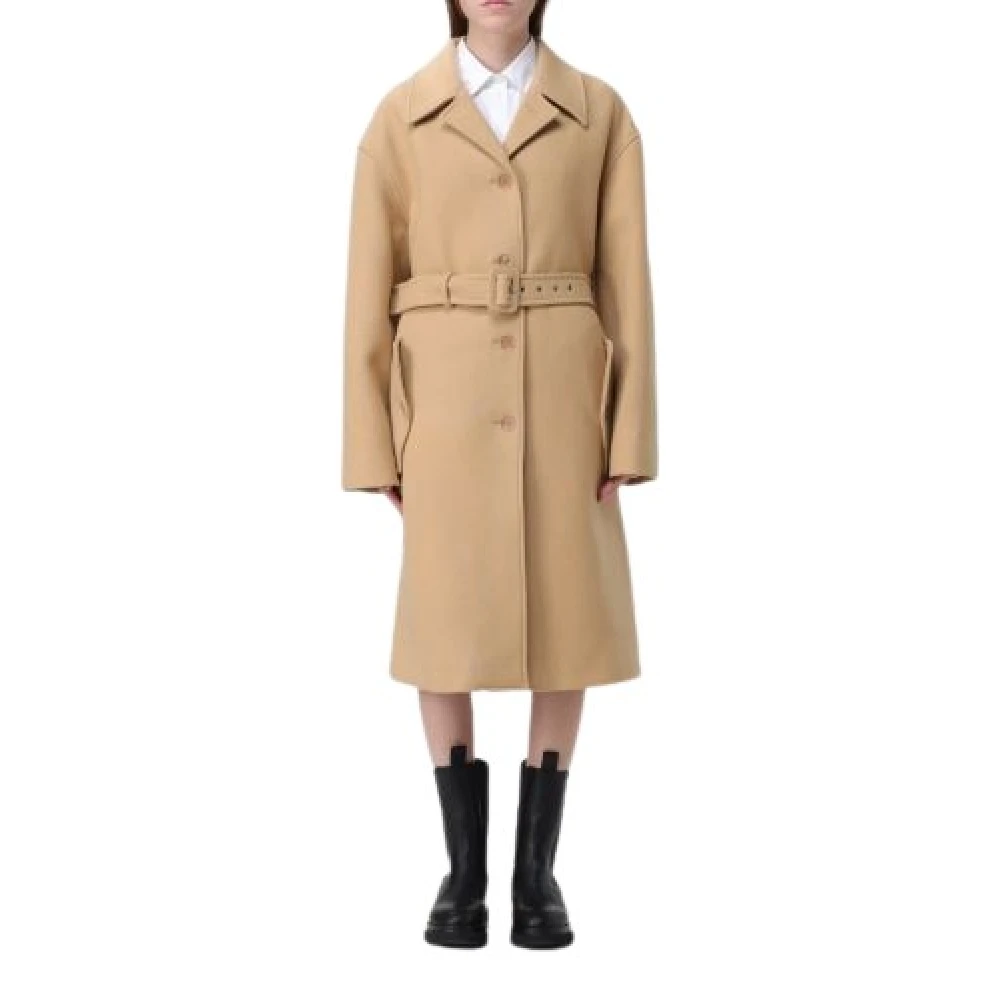 Moschino Beige Enkellange Jas Beige Dames