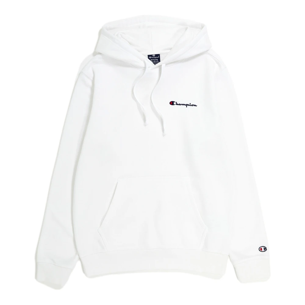 Champion Witte hoodie met geborduurd logo White Heren