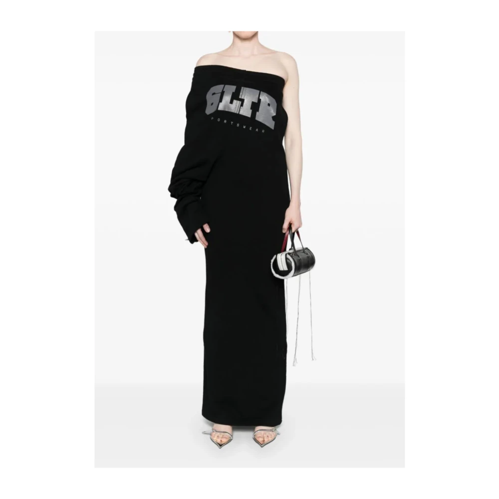 Jean Paul Gaultier Grafische Print Broekjurk Zwart Black Dames