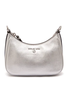 Jet Set Charm Liten Pochette i Metallic-läder