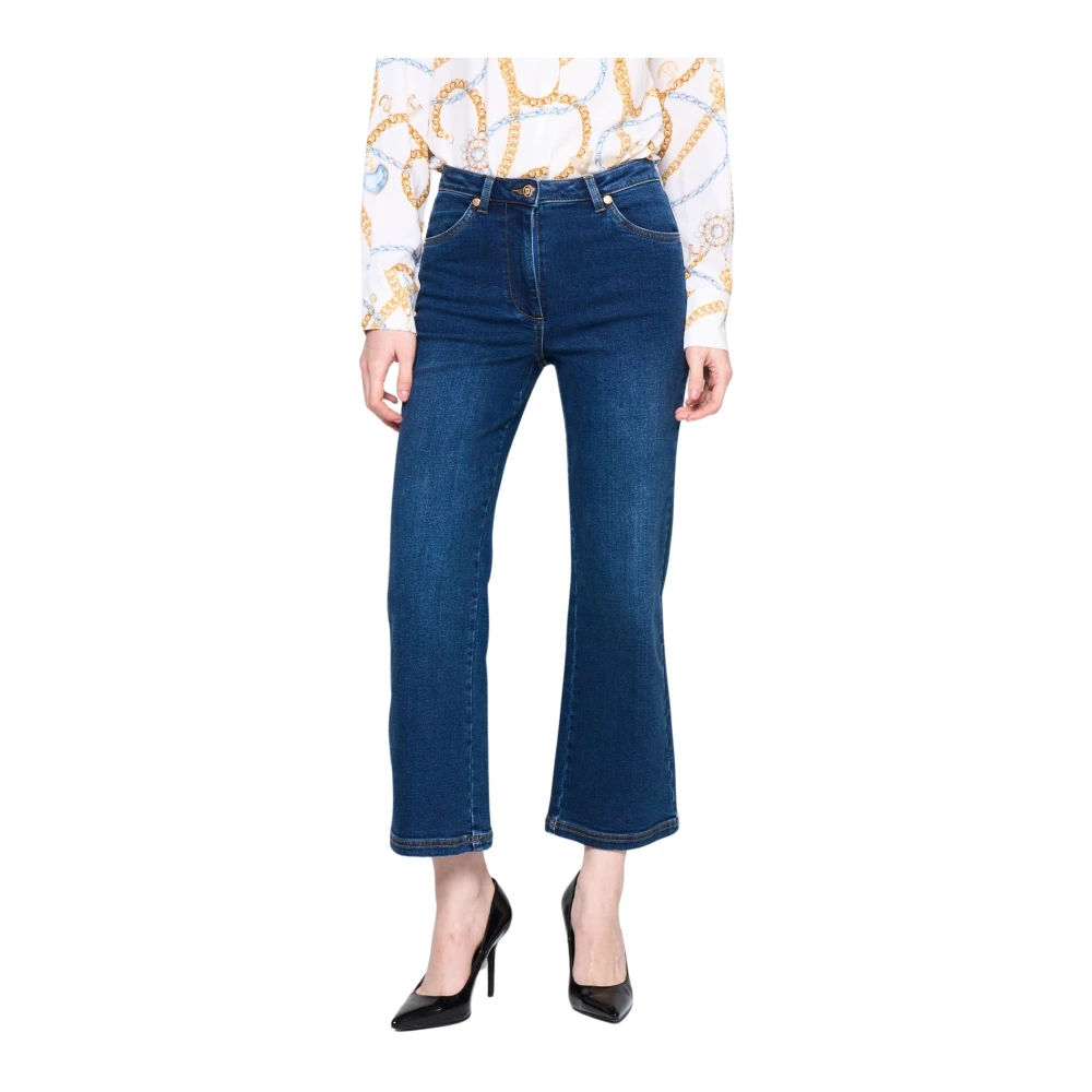 Silvian Heach Bootcut Jeans met Medium Taille Blue Dames