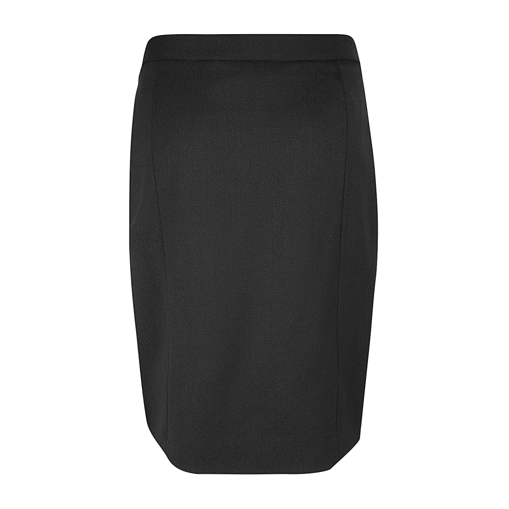 Mauro Grifoni Zwarte wollen tulpenrok Black Dames
