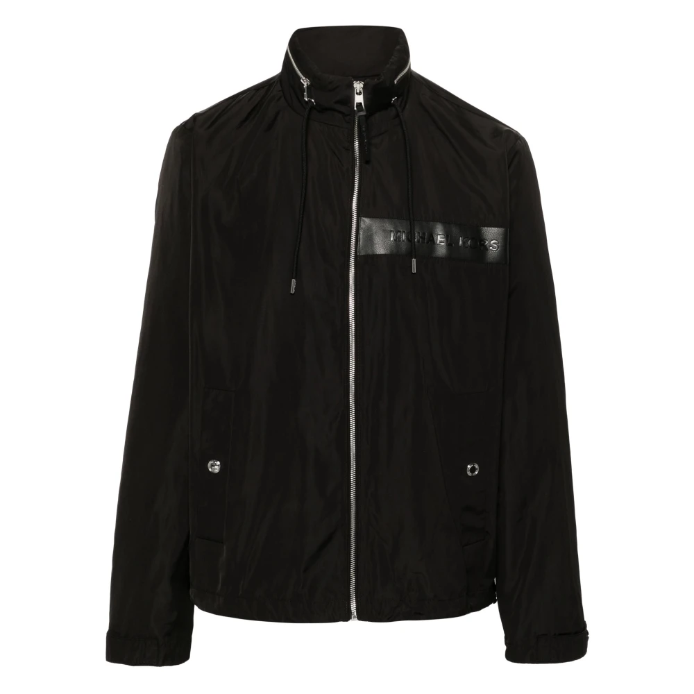 Michael Kors Men's Black Lightweight Polyester Windbreaker Jacket