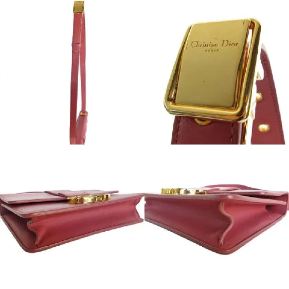 Dior Vintage Pre-owned Leather dior-bags Pink Dames