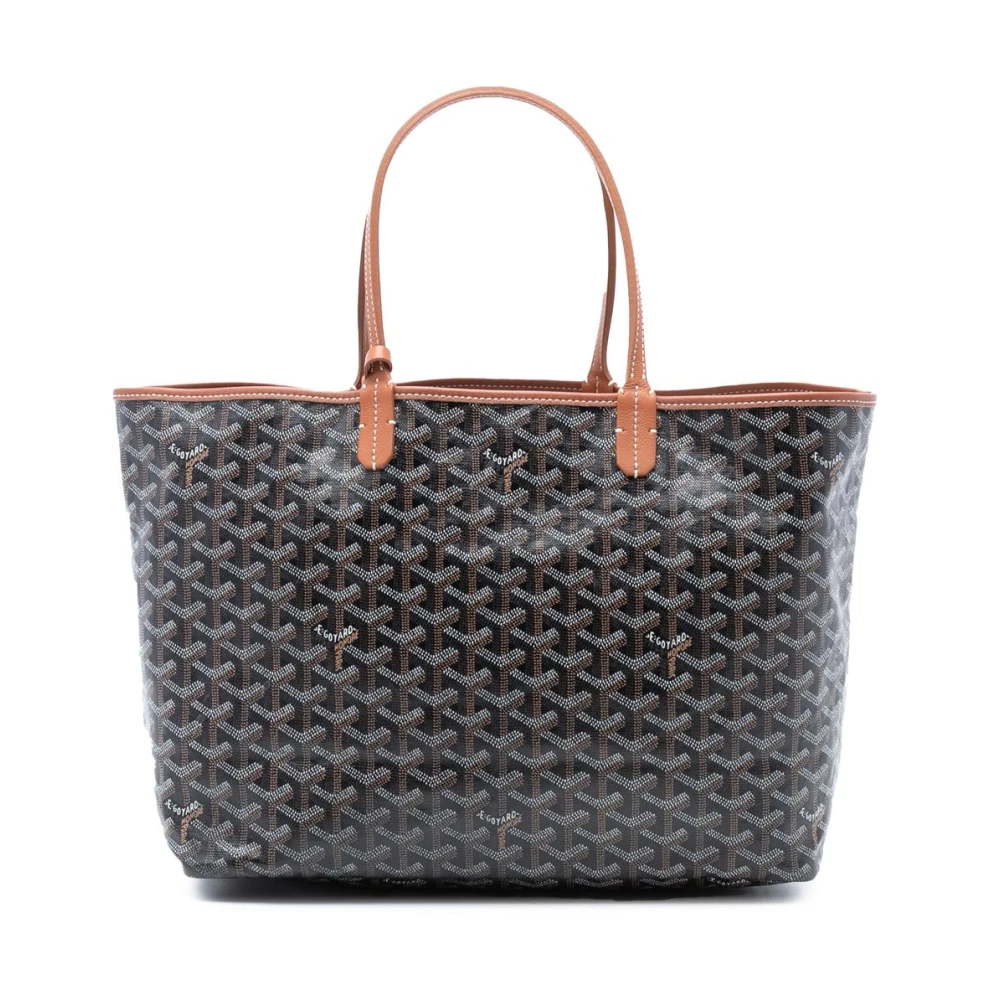 Goyard Vintage Women's Black Pre-Owned Printed Coated Canvas Tote